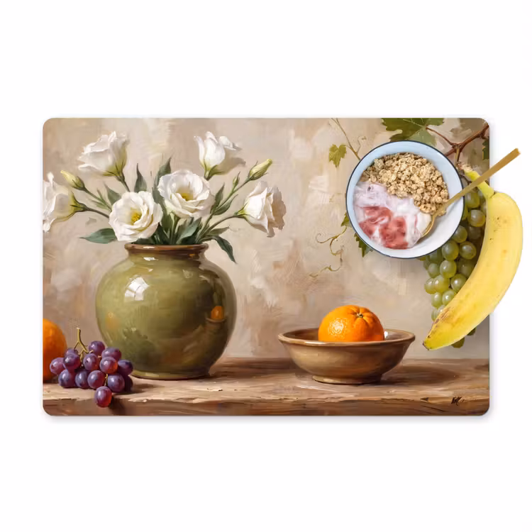 Placemat - 6 pieces - Flowers - Fruit - Still Life - Bloemen - Fruit - Stilleven Placemat vinyl groot