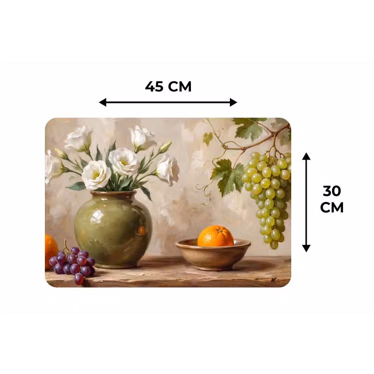 Placemat - 6 pieces - Flowers - Fruit - Still Life - Bloemen - Fruit - Stilleven Placemat vinyl groot