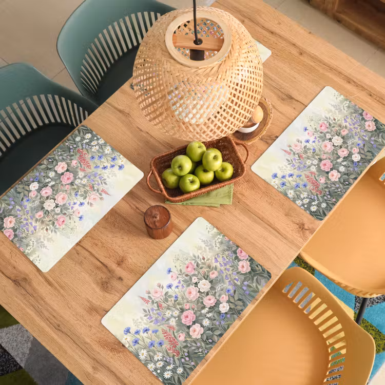 Bloemen - Tuin - Natuur - Kleurrijk Placemat vinyl groot -zzsfeer5_Kitchenyeah-website