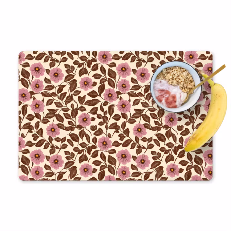 Bloemen - Bladeren - Kleurrijk Placemat vinyl groot 368 -zzzproduct_Kitchenyeah-website