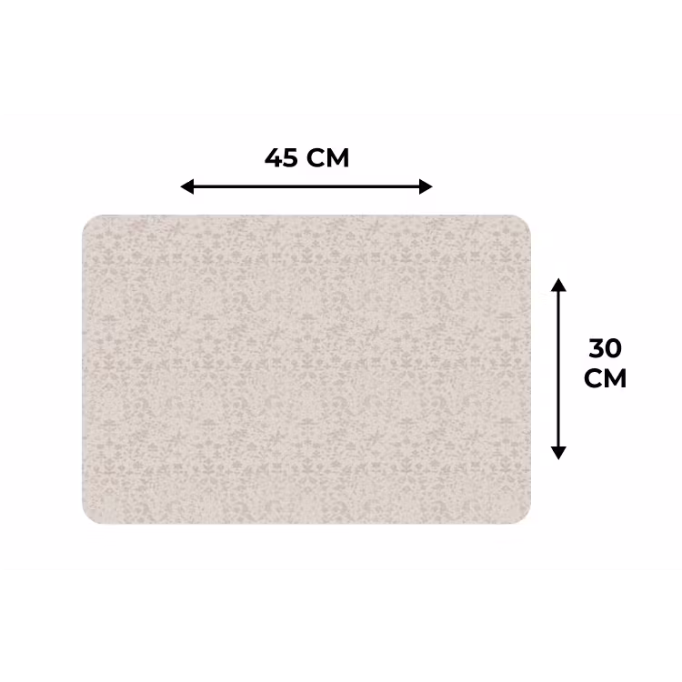 Bloemen - Bladeren - Licht - Taupe Placemat vinyl groot 368 -specs