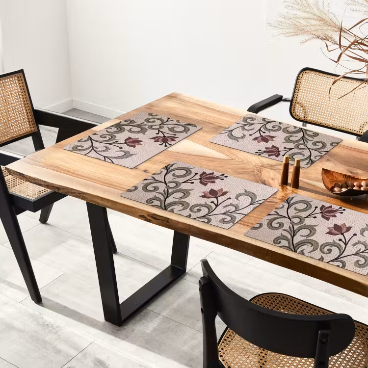 Bloemen - Mozaïek - Patroon - Abstract - Groen Placemat vinyl groot -zzsfeer4_Kitchenyeah-website