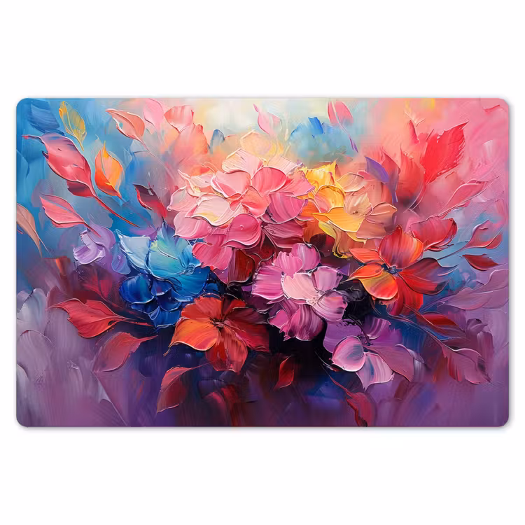 Bloemen - Verf - Abstract - Kleurrijk Placemat vinyl groot -zzsfeer1_Kitchenyeah-website
