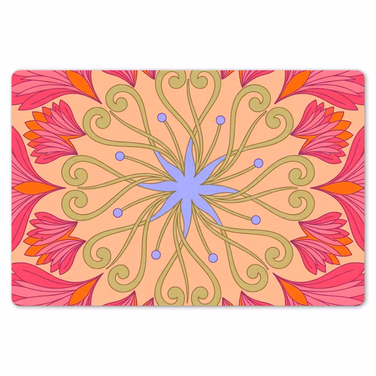 Bloemen - Patroon - Abstract - Roze - Decoratief Placemat vinyl groot -zzsfeer1_Kitchenyeah-website