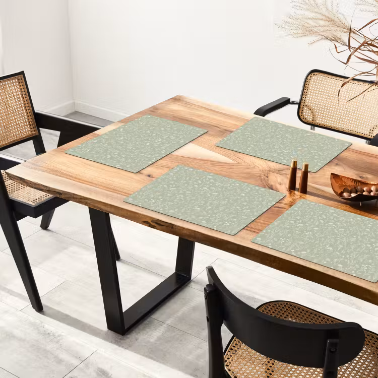 Bloemen - Patroon - Groen Placemat vinyl groot 368 -zzsfeer4_Kitchenyeah-website