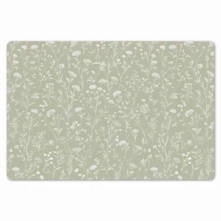 Bloemen - Patroon - Groen Placemat vinyl groot 368 -zzsfeer1_Kitchenyeah-website