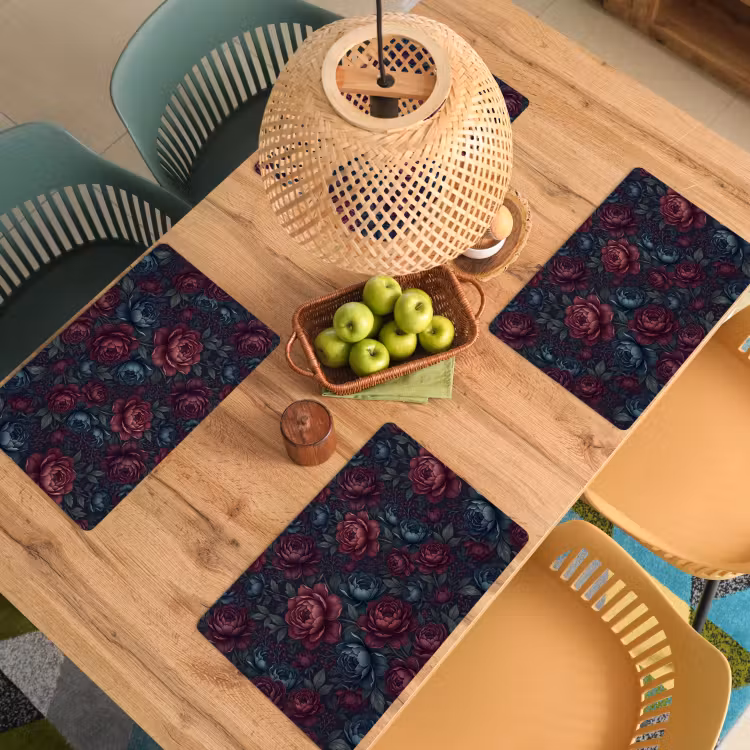 Bloemen - Patroon - Natuur - Klassiek - Donker Placemat vinyl groot -zzsfeer5_Kitchenyeah-website
