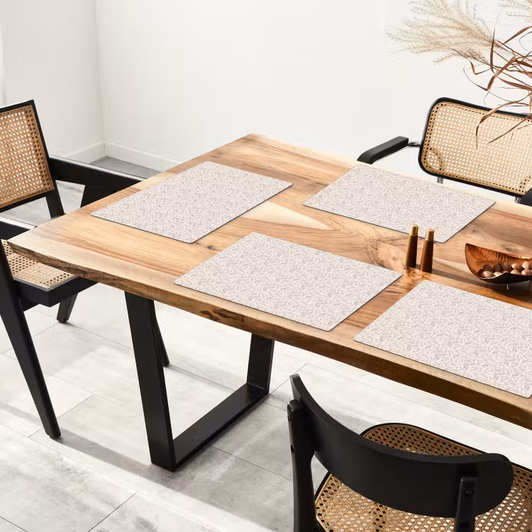 Bloemen - Patroon - Taupe Placemat vinyl groot 368 -zzsfeer4_Kitchenyeah-website