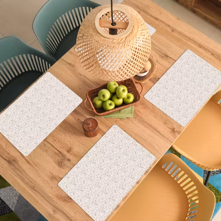 Bloemen - Patroon - Taupe Placemat vinyl groot 368 -zzsfeer5_Kitchenyeah-website