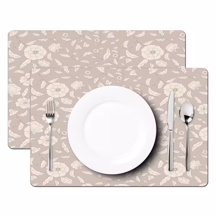 Bloemen - Blaadjes - Patroon Placemat vinyl groot 368 -zzsfeer2_Kitchenyeah-website