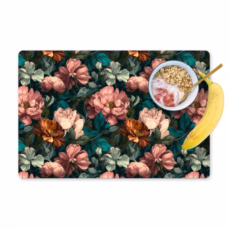 Bloemen - Schilderachtig - Patroon - Roze Placemat vinyl groot 368 -zzzproduct_Kitchenyeah-website