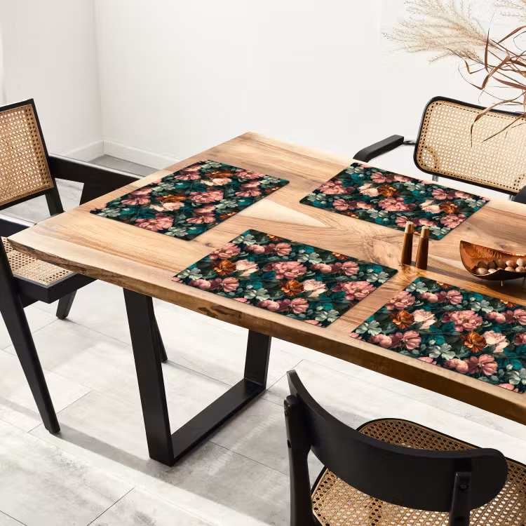Bloemen - Schilderachtig - Patroon - Roze Placemat vinyl groot 368 -zzsfeer4_Kitchenyeah-website
