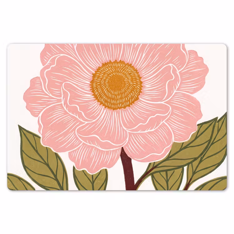 Placemat - 6 pieces - Flowers - Pink - Illustration - Bloemen - Roze - Illustratie Placemat vinyl groot