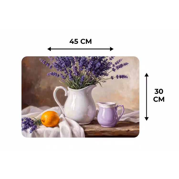 Placemat - 6 pieces - Flowers - Still Life - Purple - Bloemen - Stilleven - Paars Placemat vinyl groot