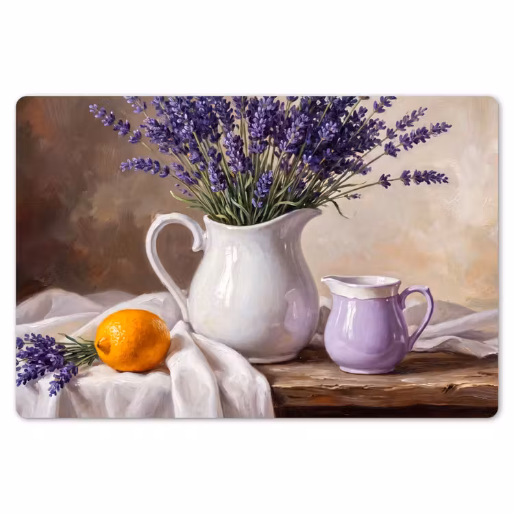 Placemat - 6 pieces - Flowers - Still Life - Purple - Bloemen - Stilleven - Paars Placemat vinyl groot
