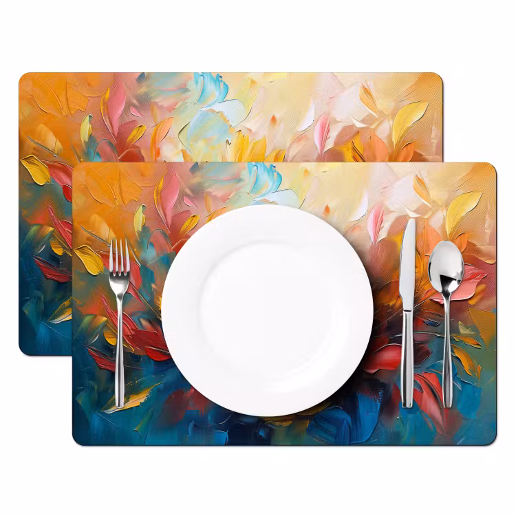 Bloemen - Zonnebloemen - Kunst - Geel Placemat vinyl groot -zzsfeer2_Kitchenyeah-website