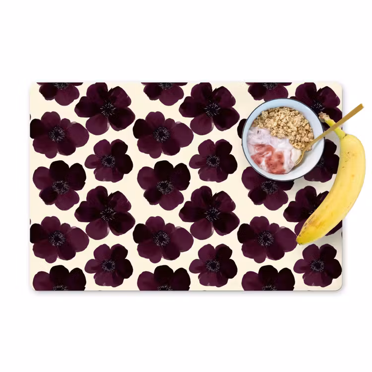 Bloemen - Aquarel - Paars Placemat vinyl groot 368 -zzzproduct_Kitchenyeah-website