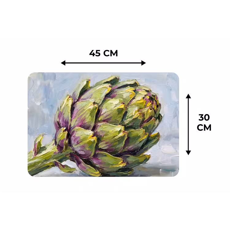 Placemat - 6 pieces - Food - Artichoke - Modern - Eten - Artisjok - Modern Placemat vinyl groot