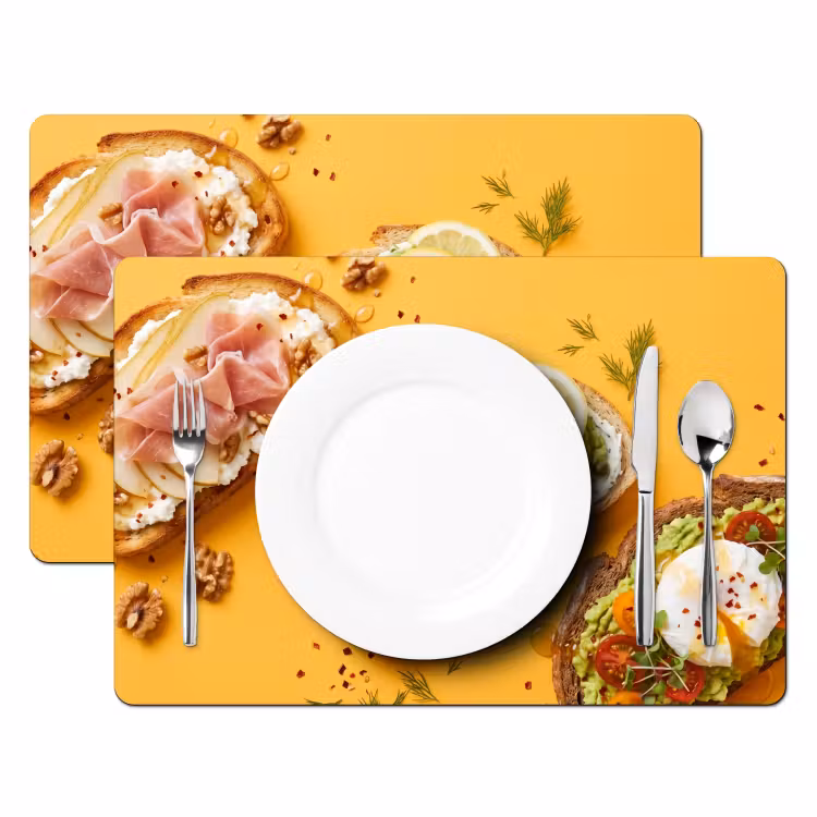 Eten - Brood - Ontbijt - Modern - Kleurrijk Placemat vinyl groot -zzsfeer2_Kitchenyeah-website