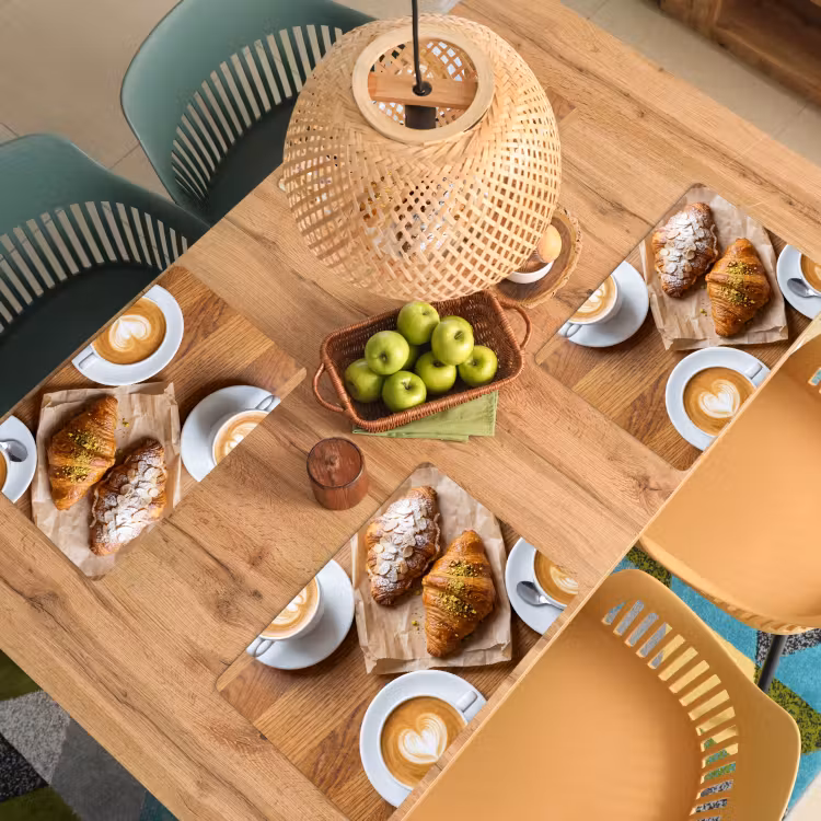 Eten - Croissant - Koffie - Ontbijt - Modern Placemat vinyl groot -zzsfeer5_Kitchenyeah-website