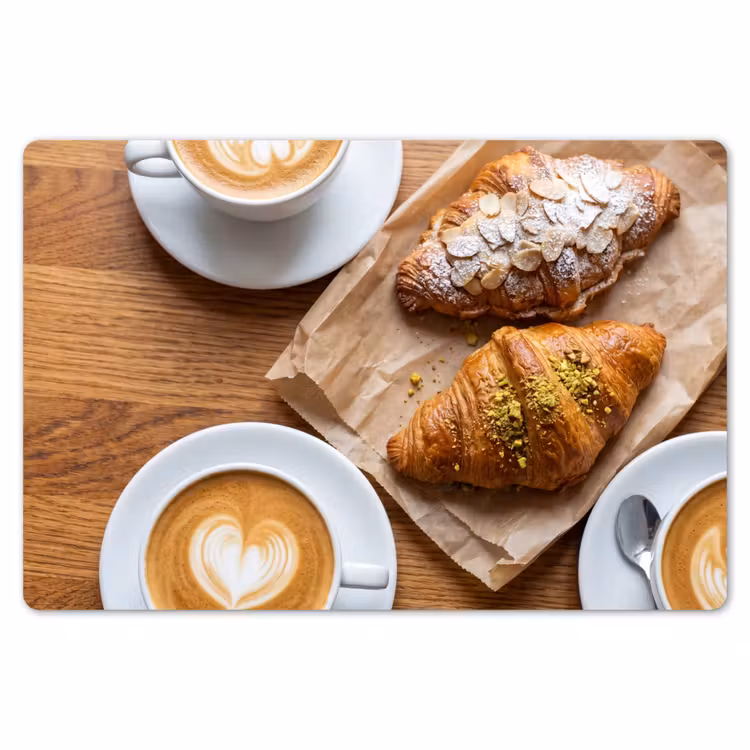 Eten - Croissant - Koffie - Ontbijt - Modern Placemat vinyl groot -zzsfeer1_Kitchenyeah-website