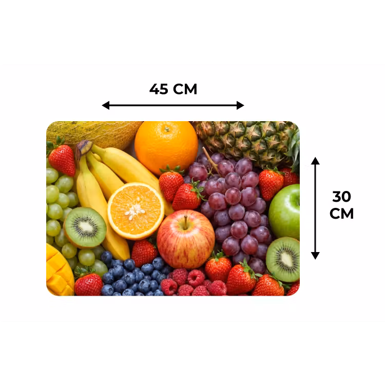 Eten - Fruit - Vers - Kleurrijk - Voeding Placemat vinyl groot -specs