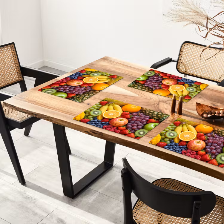 Eten - Fruit - Vers - Kleurrijk - Voeding Placemat vinyl groot -zzsfeer4_Kitchenyeah-website