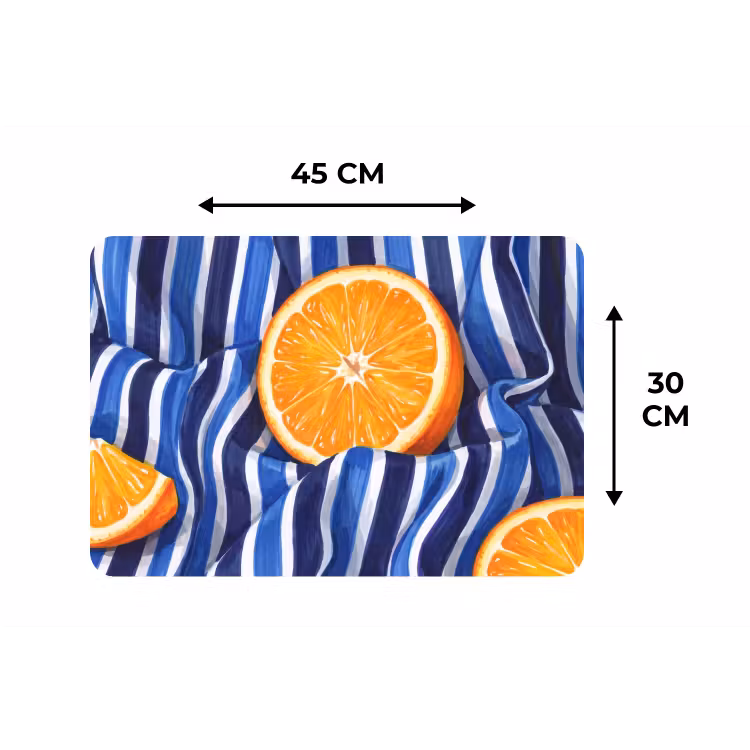 Placemat - 6 pieces - Food - Fruit - Orange - Eten - Fruit - Oranje Placemat vinyl groot