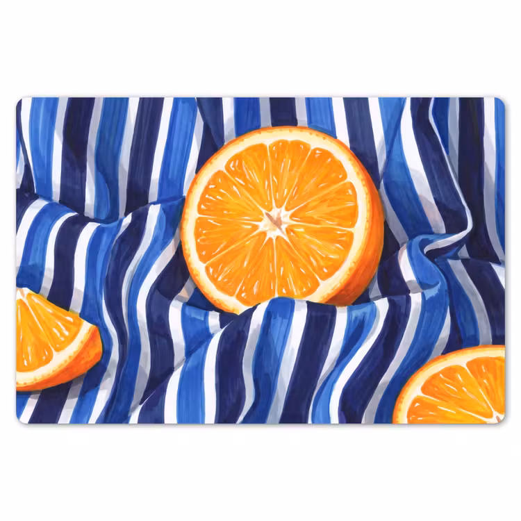 Placemat - 6 pieces - Food - Fruit - Orange - Eten - Fruit - Oranje Placemat vinyl groot