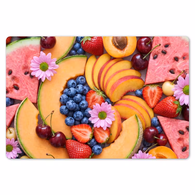 Eten - Fruit - Zomer - Kleurrijk Placemat vinyl groot -zzsfeer1_Kitchenyeah-website