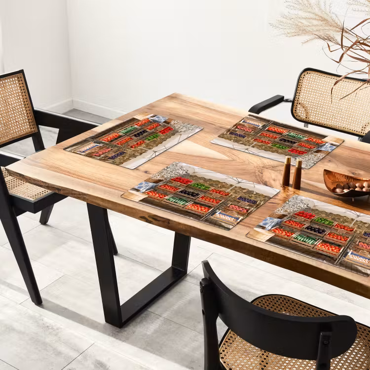 Placemat - 6 pieces - Food - Market - Fresh - Eten - Markt - Vers Placemat vinyl groot