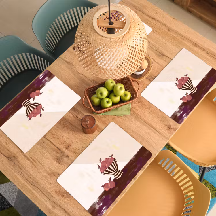 Eten - Schaal - Stilleven - Modern - Rood Placemat vinyl groot -zzsfeer5_Kitchenyeah-website