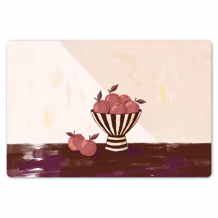 Eten - Schaal - Stilleven - Modern - Rood Placemat vinyl groot -zzsfeer1_Kitchenyeah-website