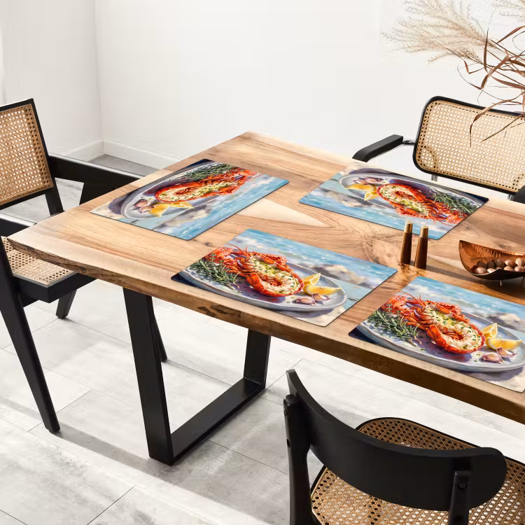 Eten - Zee - Kust - Modern - Blauw Placemat vinyl groot -zzsfeer4_Kitchenyeah-website