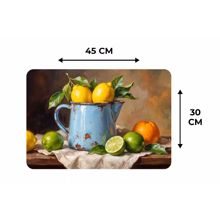 Placemat - 6 pieces - Food - Still Life - Classical - Eten - Stilleven - Klassiek Placemat vinyl groot