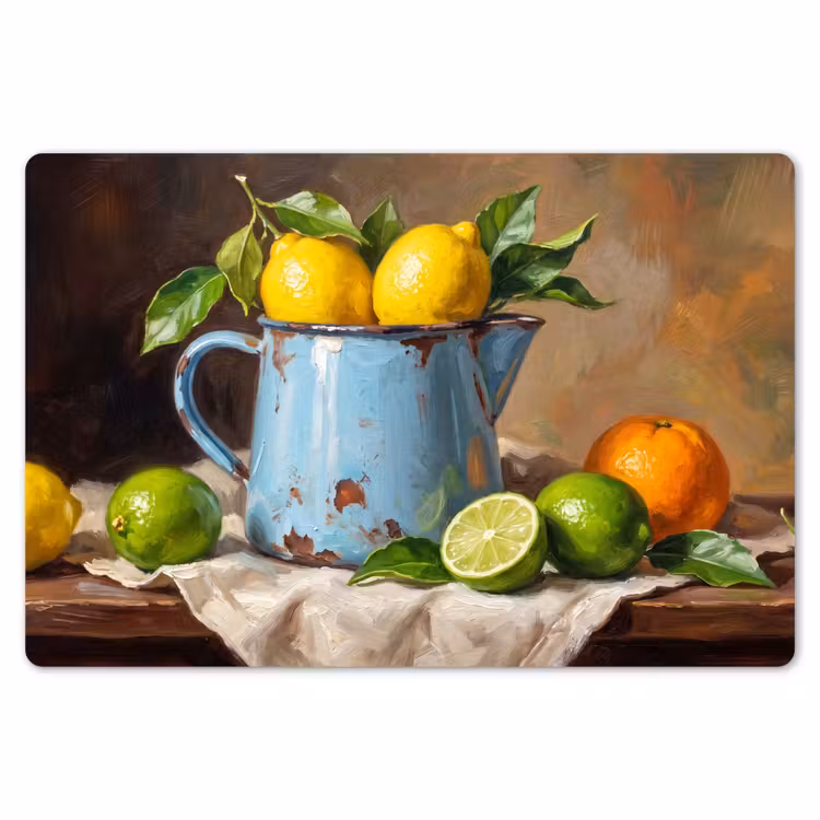 Placemat - 6 pieces - Food - Still Life - Classical - Eten - Stilleven - Klassiek Placemat vinyl groot