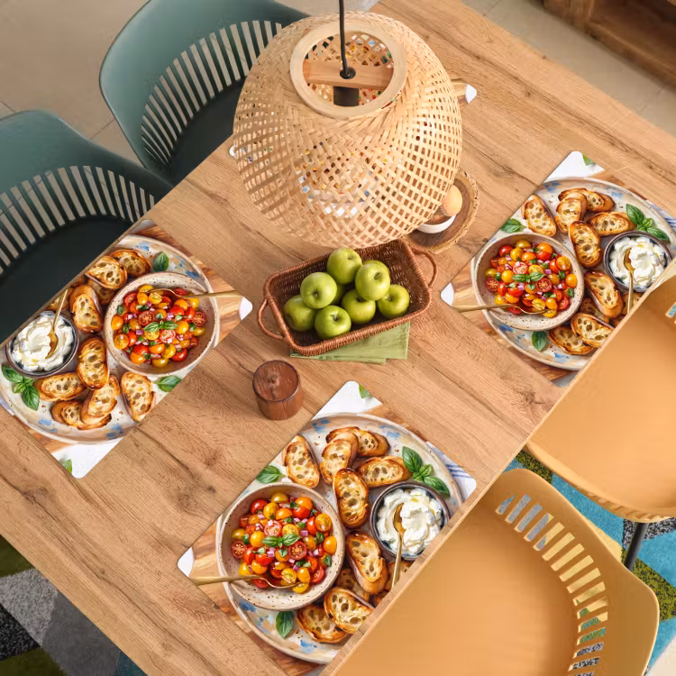 Eten - Tomaat - Brood - Kleurrijk - Keuken Placemat vinyl groot -zzsfeer5_Kitchenyeah-website