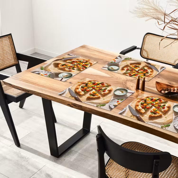 Eten - Tomaten - Basilicum - Maaltijd - Vers Placemat vinyl groot -zzsfeer4_Kitchenyeah-website