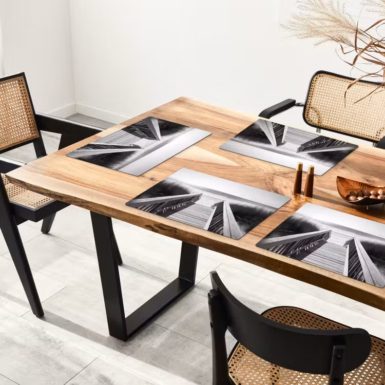 Loopbrug - Hout - Strand - Zee Placemat vinyl groot -zzsfeer4_Kitchenyeah-website