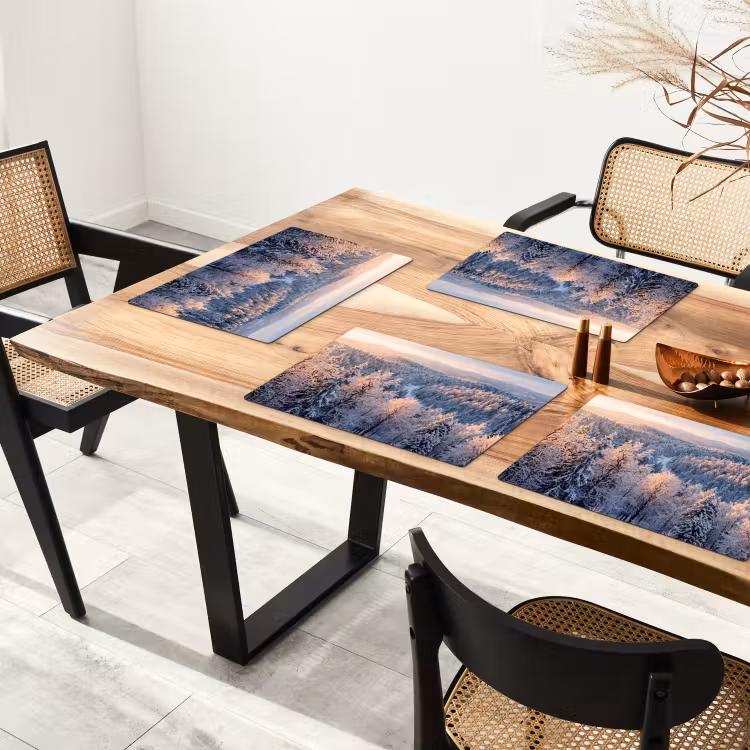 Bos - Bergen - Goud - Winter - Warm Placemat vinyl groot -zzsfeer4_Kitchenyeah-website