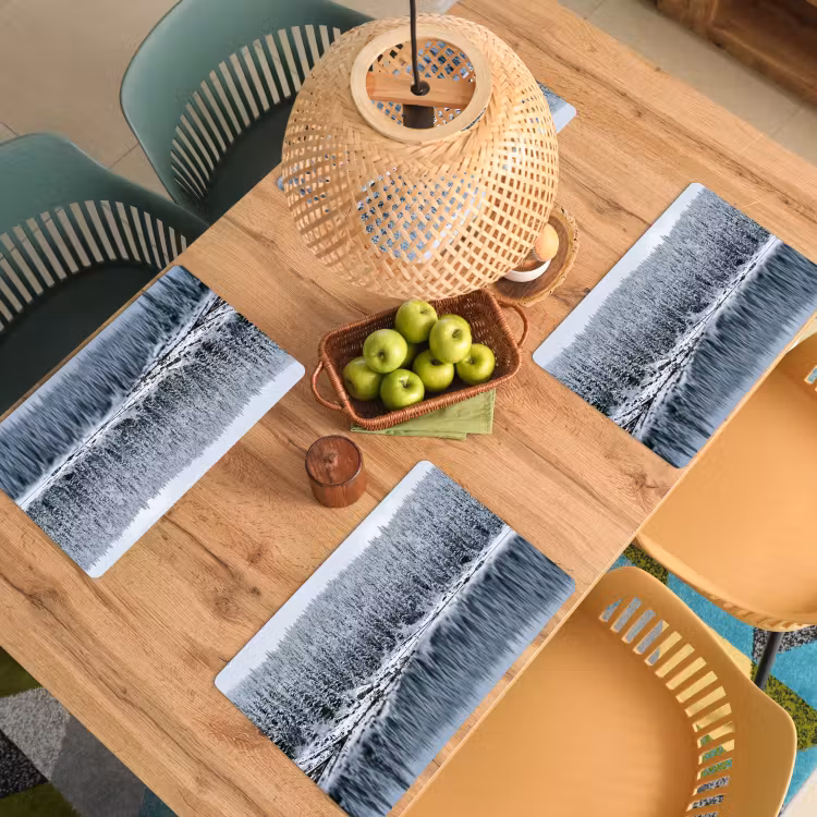 Bos - Reflectie - Meer - Winter - Serene Placemat vinyl groot -zzsfeer5_Kitchenyeah-website