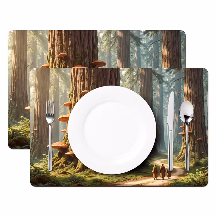 Placemat - 6 pieces - Forest - Trees - Nature - Bos - Bomen - Natuur Placemat vinyl groot