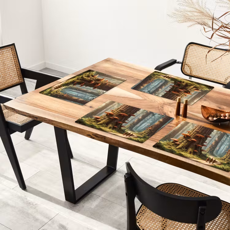 Placemat - 6 pieces - Forest - Trees - Nature - Bos - Bomen - Natuur Placemat vinyl groot