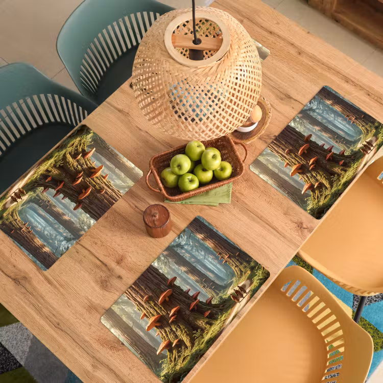 Placemat - 6 pieces - Forest - Trees - Nature - Bos - Bomen - Natuur Placemat vinyl groot