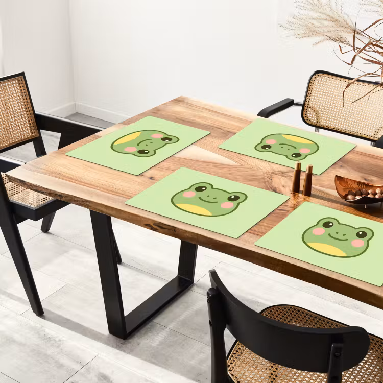 Kikker - Groen - Vriendelijkheid Placemat vinyl groot -zzsfeer4_Kitchenyeah-website