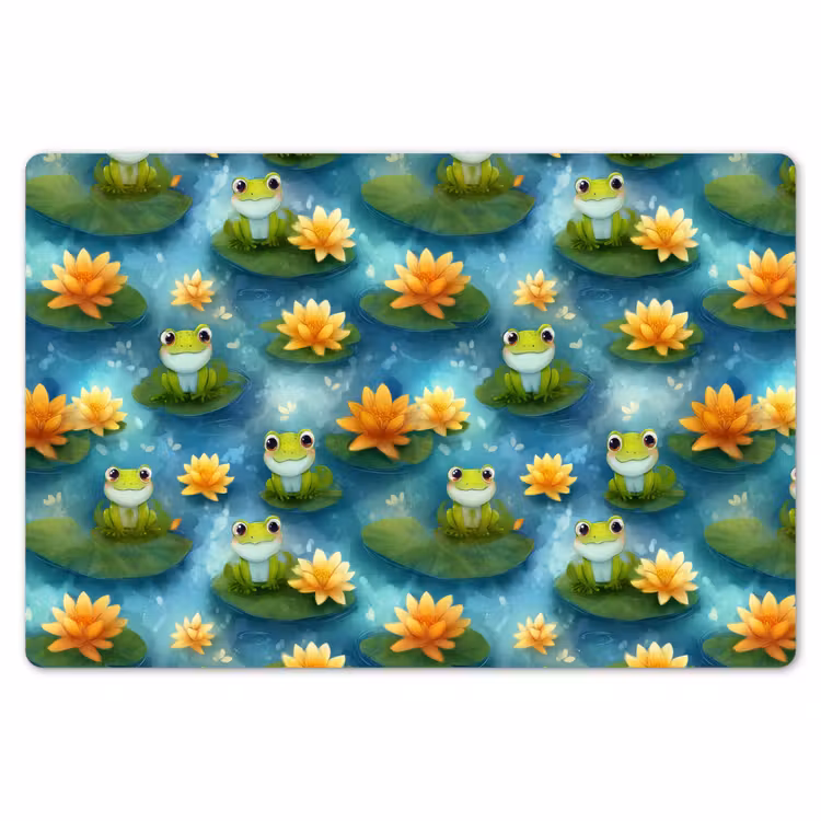 Kikker - Lelies - Groen Placemat vinyl groot 368 -zzsfeer1_Kitchenyeah-website