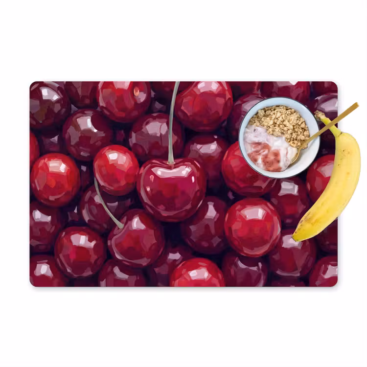 Fruit - Kersen - Eten - Modern - Rood Placemat vinyl groot -zzzproduct_Kitchenyeah-website