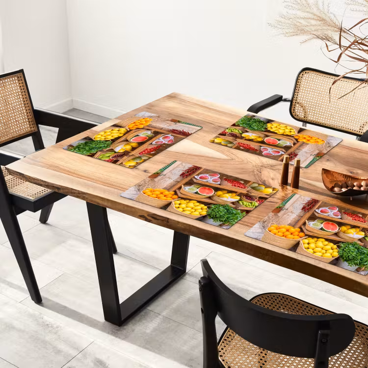 Placemat - 6 pieces - Fruit - Market - Fresh - Fruit - Markt - Vers Placemat vinyl groot