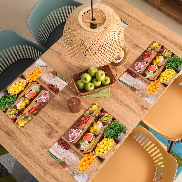 Placemat - 6 pieces - Fruit - Market - Fresh - Fruit - Markt - Vers Placemat vinyl groot