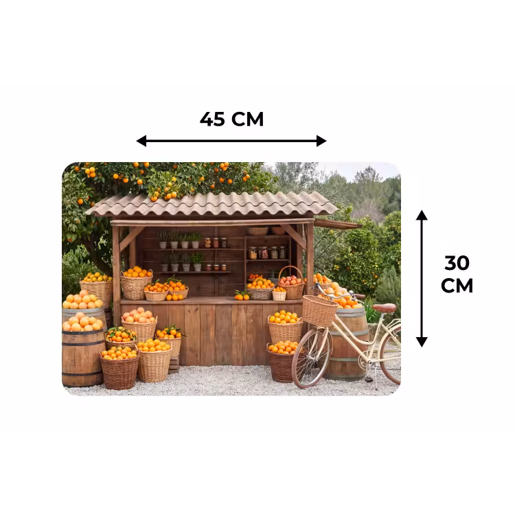 Placemat - 6 pieces - Fruit - Market - Rural - Fruit - Markt - Landelijk Placemat vinyl groot